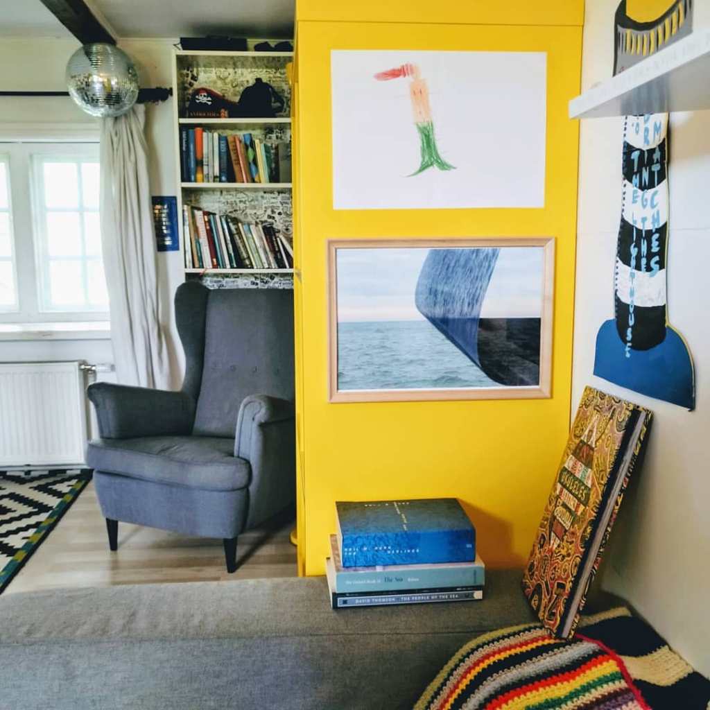 Limited edition photographic print "Relativity" by Elina Ruka in the Sea Library. Photo: Beach Books.