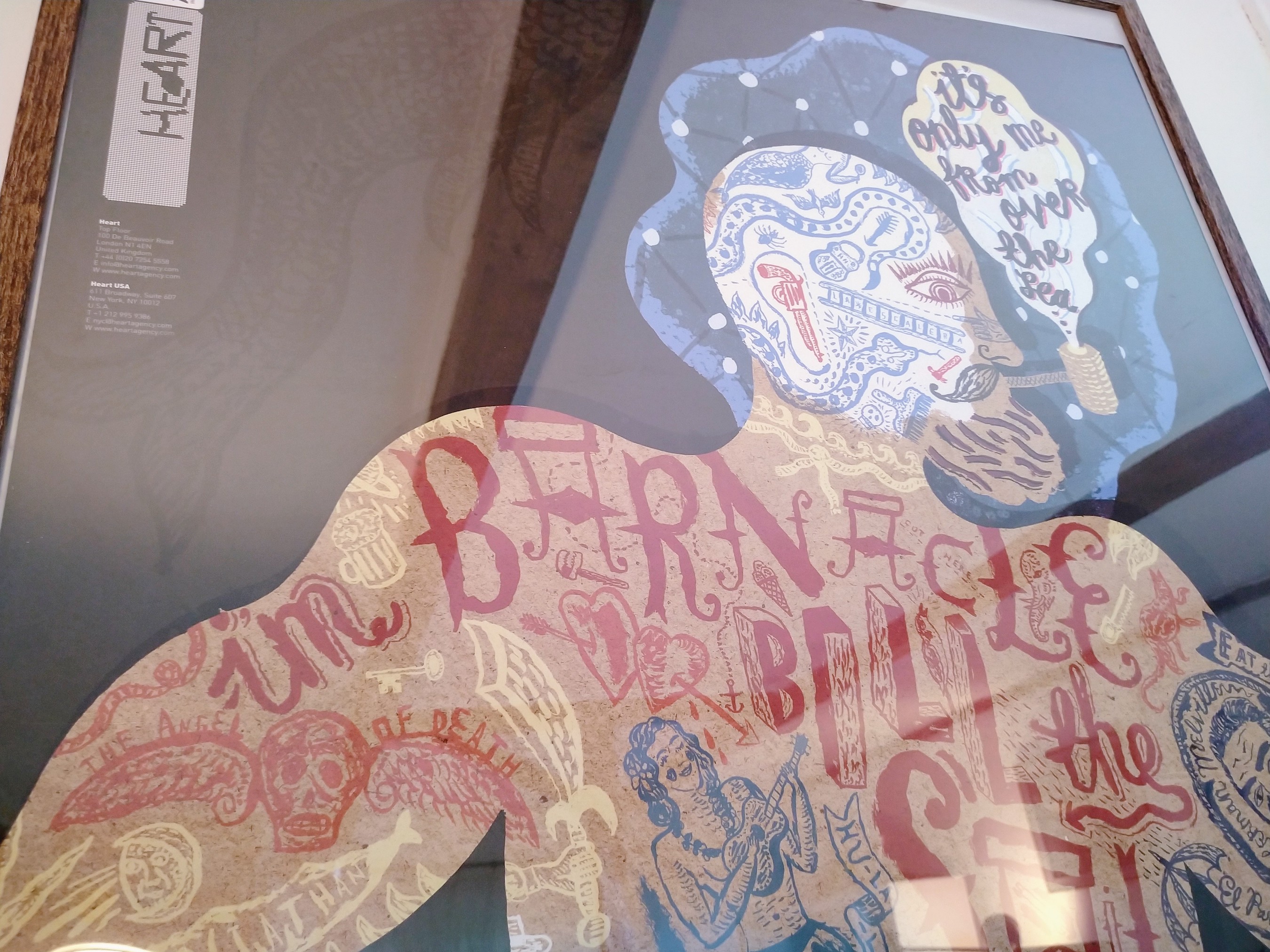 Fragment of "It's Only Me from over the Sea", 2009, a limited edition poster by Jonny Hannah and Heart Agency